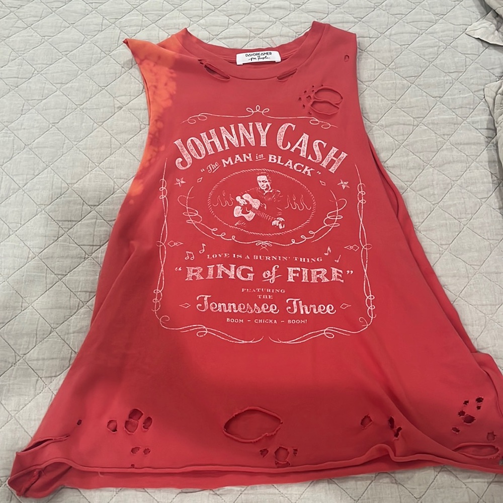 Free people Johnny cash tank vintage style